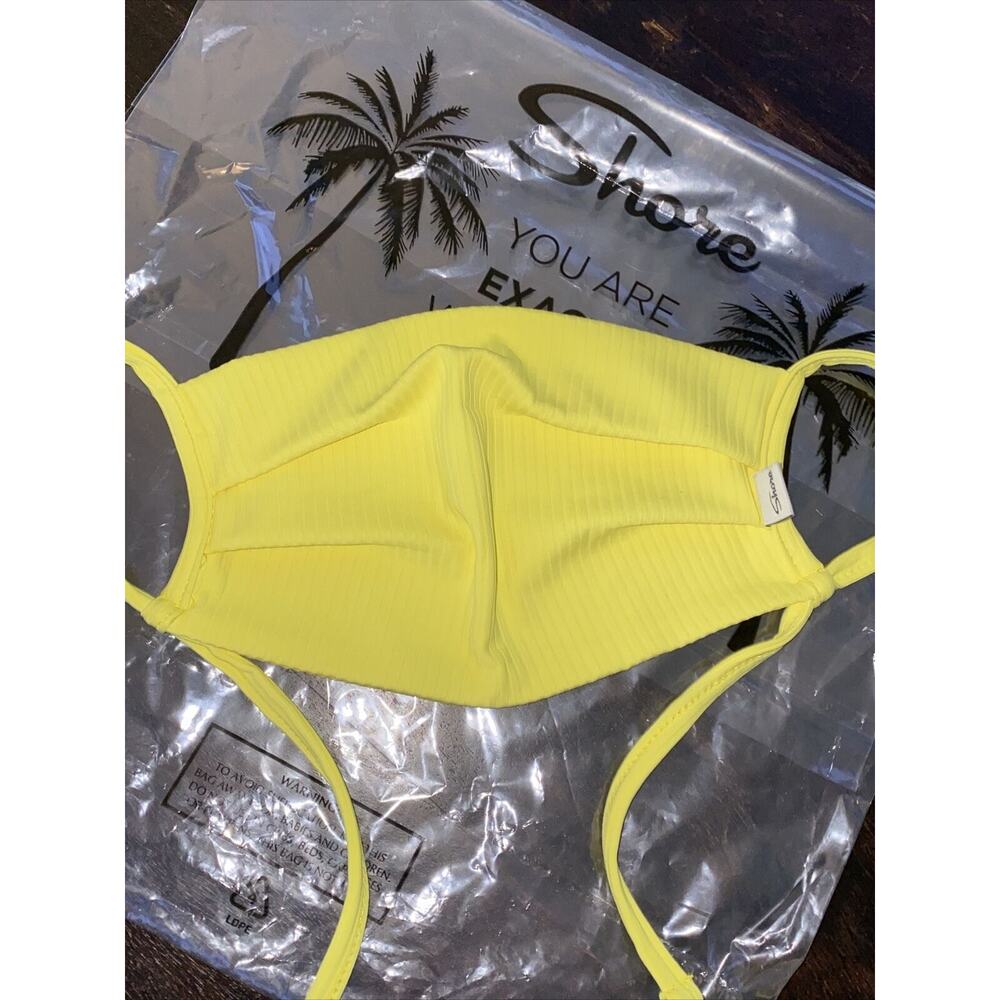 Shore Swimsuit Material Yellow Ribbed Adjustable Facemask Breathable